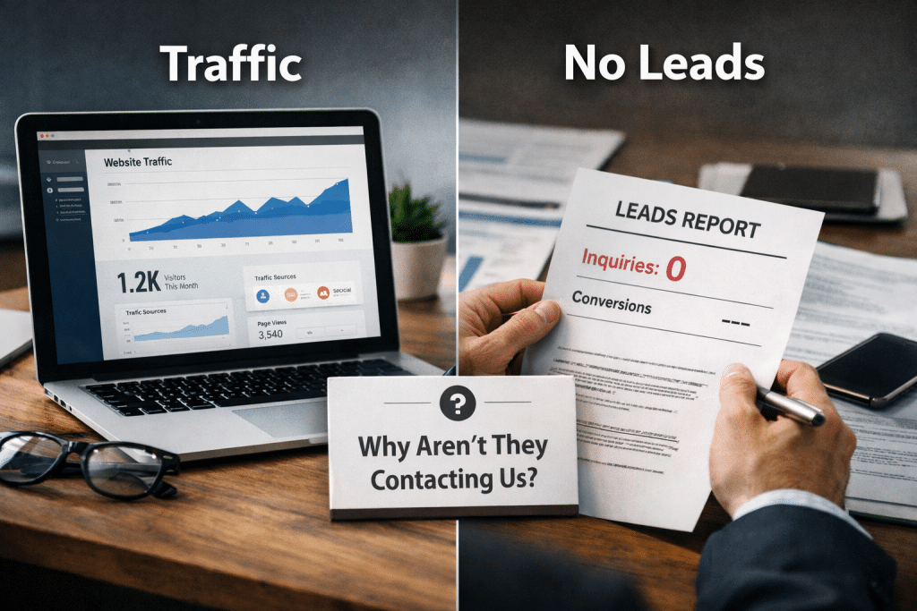 Why Your Website Gets Traffic But No Leads (And How to Fix It)